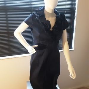 Adrianna Pappell Taffeta pillow collar dress